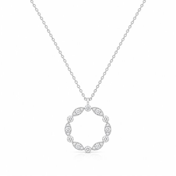 Collana Crivelli Donna in Oro bianco Diamante 0.33 Ct 234-4565 - 234-4565